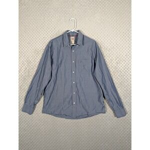 Relwen Shirt Men's 2XL Long Sleeve Button Down Blue Cotton Oxford Huckberry